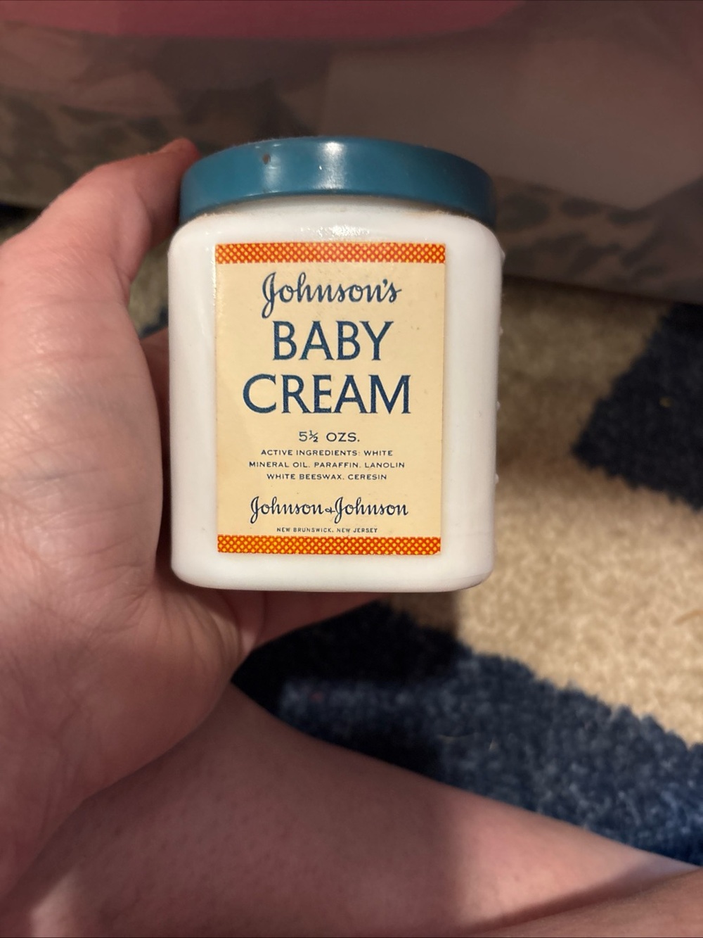 Johnson's Baby Cream – White Jar with Blue Lid
